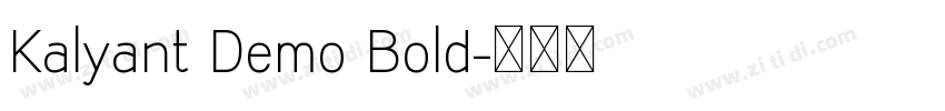 Kalyant Demo Bold字体转换